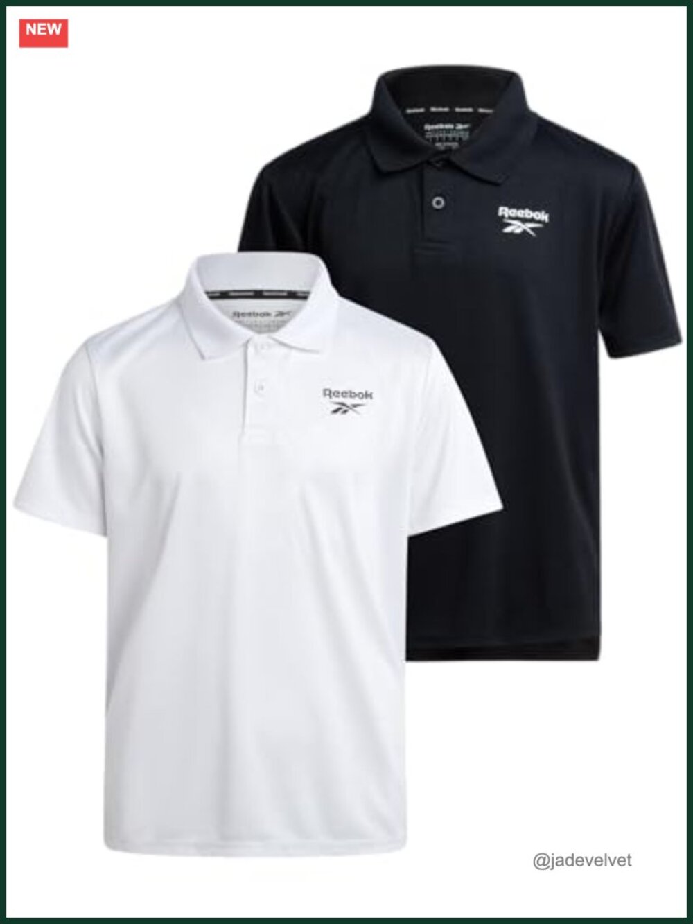 2 Pack Short Sleeve Polo Shirts Moisture-Wicking Performance Golf Polo School